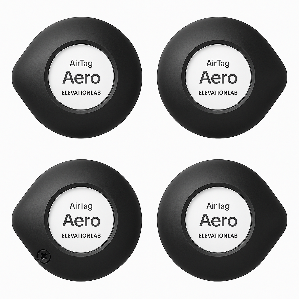 AirTag Magnetic Case Aero (4 Pack) - TagVault™ - The Aerodynamic AirTag Magnetic Case | Ultra-Strong Oversized Neodymium Magnet, Discreet, Easy Screw-On Design | Elevation Lab